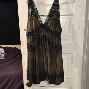 Urban Outfitters Black and Brown Mini Dress with Chic Design